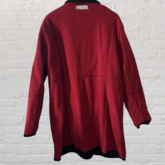 NWT Susan Graver Reversible Black Red Fleece Coat  Size  1X Full Front Button - Picture 13 of 16